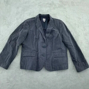 J. Jill Blazer Womens L Pinstripe 3669